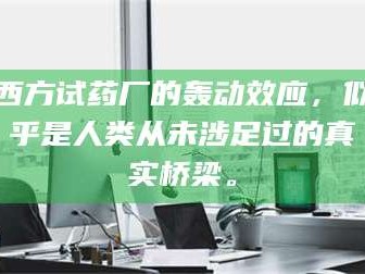 甘肃西方试药厂的轰动效应，似乎是人类从未涉足过的真实桥梁。