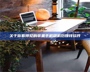 甘肃关于你看得见的苹果手机刷机后赚钱软件 第1张